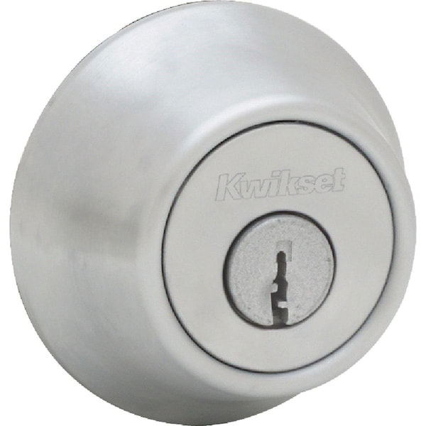 Satin Chrome Adjustable Latch Single Cylinder Deadbolt